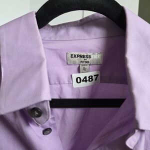 Express Men's Lavender Button Down Shirt